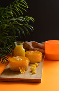 Close-up of food on cutting board