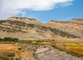 Hills view with river in zanjan city