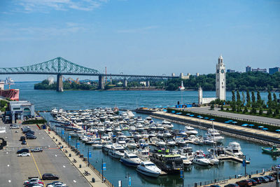 Bridge over river in city