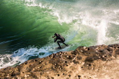 Man surfing in sea