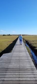 Walking the boardwalk walk in sandwich massachusetts 