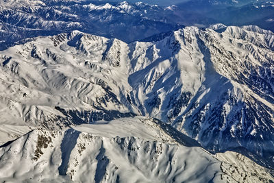 Scenic view of snowcapped mountains