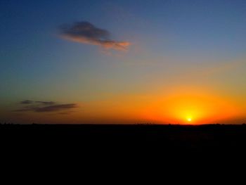 Scenic view of sunset over landscape