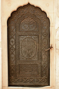 Close-up of closed door