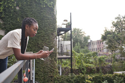 Young woman using a cell phone