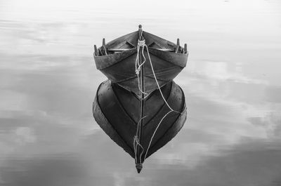 Close-up oon boat on river.