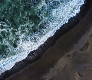 High angle view of beach