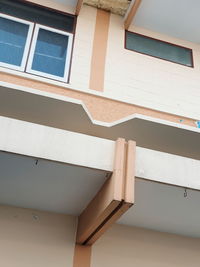 Low angle view of staircase against building