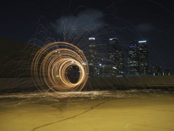 Light trails at night