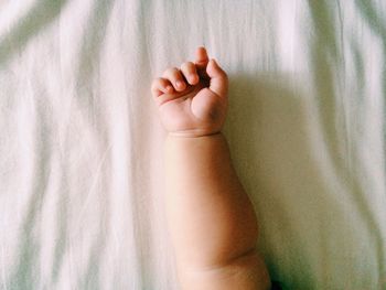 Close-up of baby hand