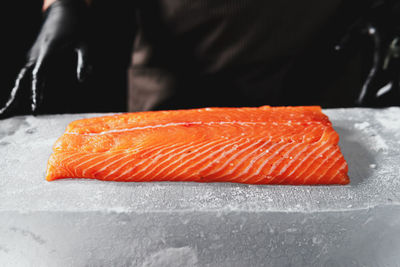 Close-up of sushi on table