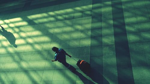 Shadow of person on floor