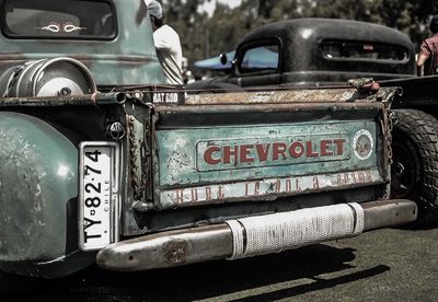 Close-up of vintage car