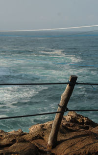 Close-up of sea against sky