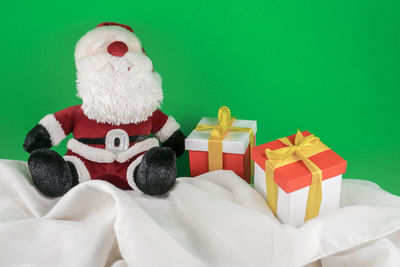 Stuffed toy against white background