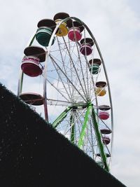 Low angle view of ferris wheel against sky