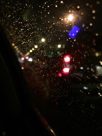 Car on road at night