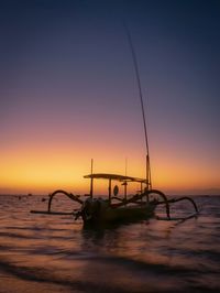 Sunrise in sanur beach bali, indonesia