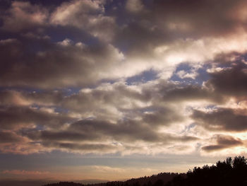 Low angle view of cloudy sky