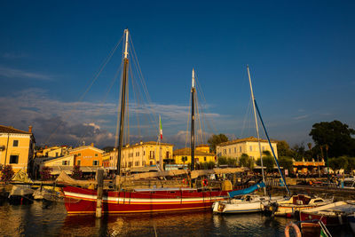 Port of bardolino in the sunset