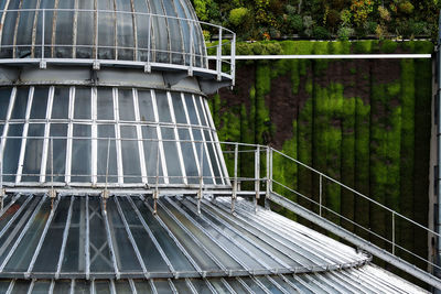 Metallic structure against sky