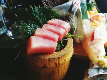 Close-up of fish on plate