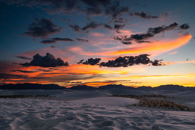 Sunset, white sands national park, new mexcio