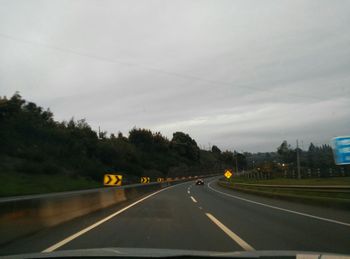 Road passing through landscape