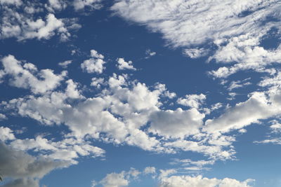 Low angle view of clouds in sky