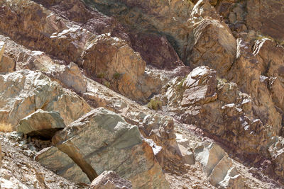 High angle view of rocks and mountains
