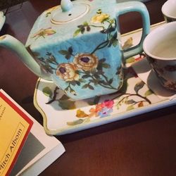 High angle view of book on table