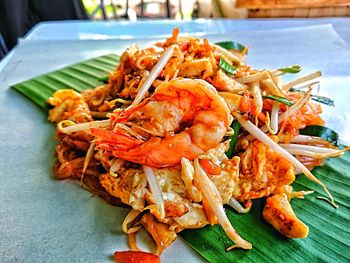 Close-up of seafood in plate