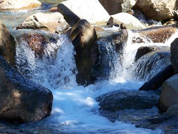 Scenic view of waterfall