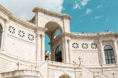 Low angle view of historical building against sky