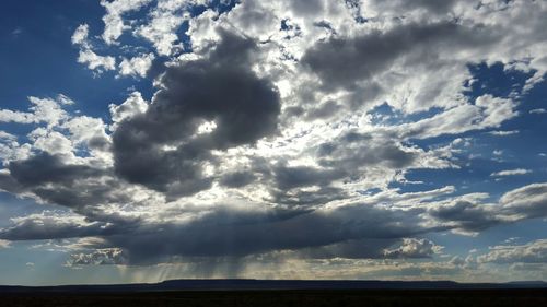 Scenic view of landscape against cloudy sky