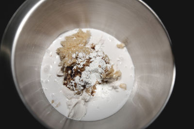 High angle view of breakfast in bowl