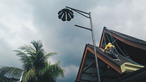 Low angle view of cloudy sky