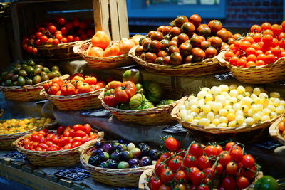 Fruits for sale at market stall