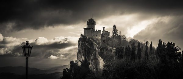 Panoramic view of buildings against sky