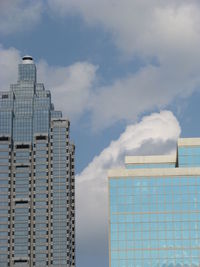 Low angle view of modern building against sky