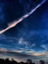 Low angle view of dramatic sky at sunset