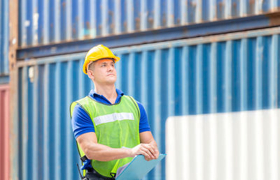 Young man working