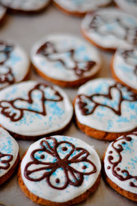 Hand decorated sugar cookies.