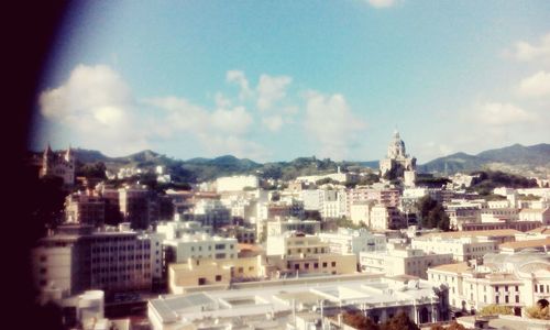 High angle shot of townscape