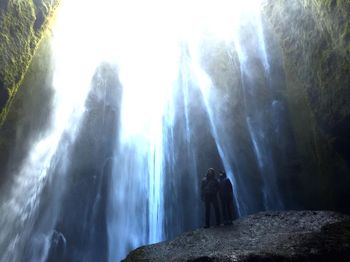 Panoramic view of waterfall