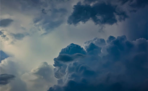 Low angle view of storm clouds in sky