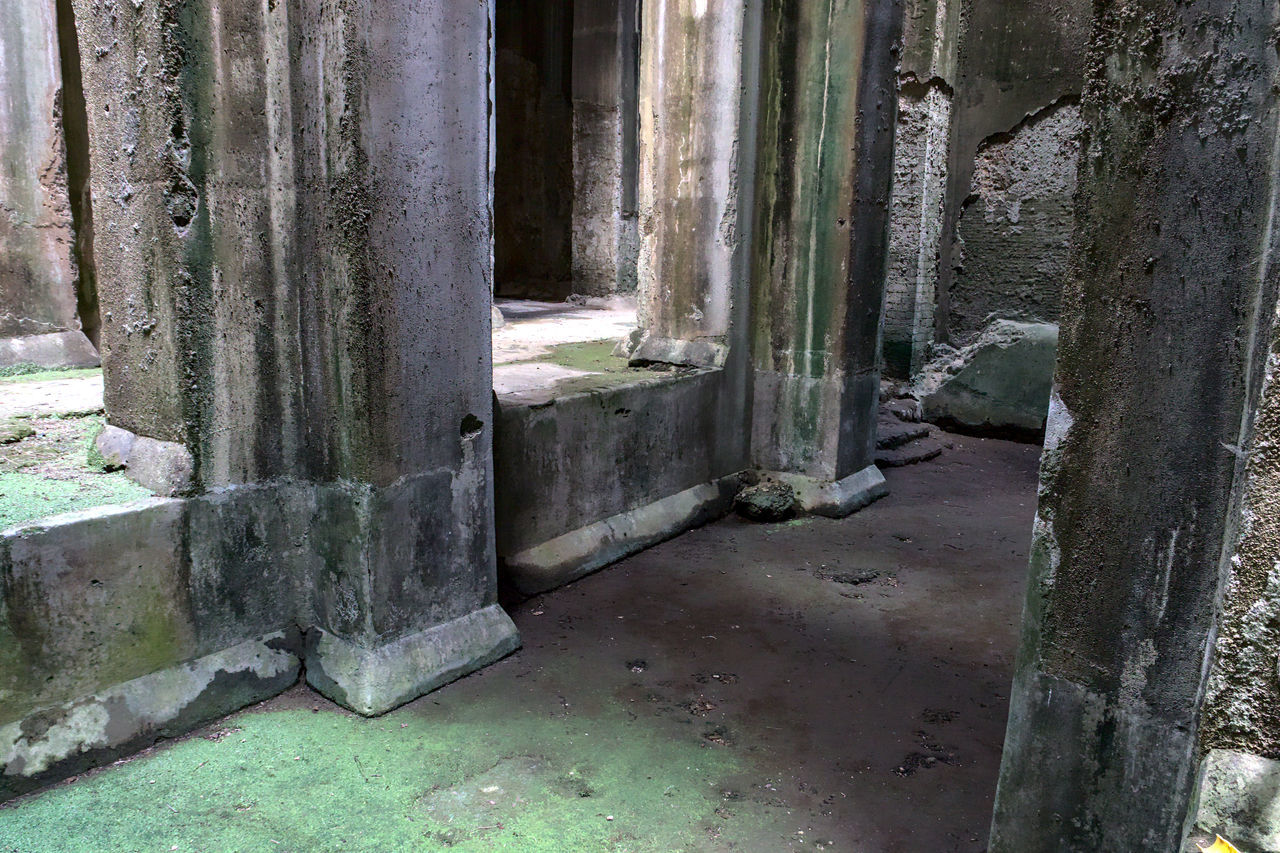 ENTRANCE OF OLD ABANDONED BUILDING