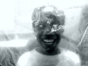 Portrait of young man in swimming pool