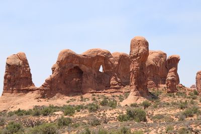 View of rock formations