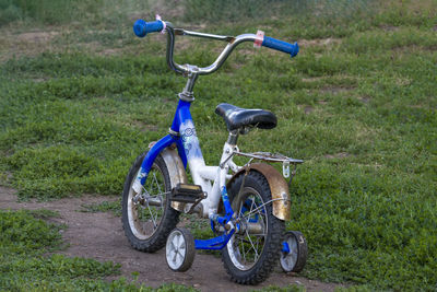 Bicycle on field